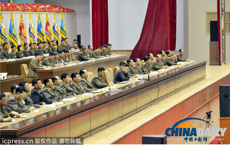 朝鲜最高领导人金正恩观看军人艺术庆典(图)