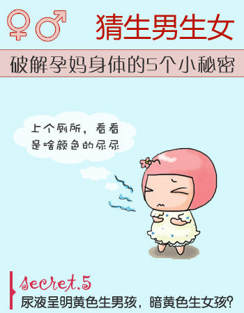 猜生男生女孕妈身体5秘密