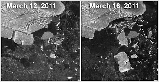 冰山形成确与地震有关 日本海啸导致南极冰架崩塌