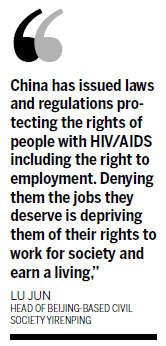 Job seeker files case on HIV discrimination