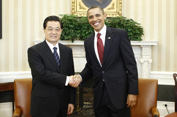 Chinese, US presidents hold talks at White House