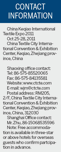 Textile world again expected for Keqiao expo