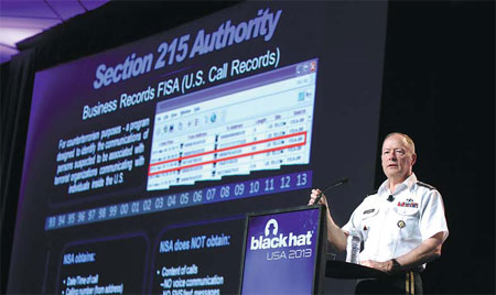 NSA chief details program at hackers' conference in Vegas