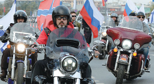Night Wolves ride for Russia