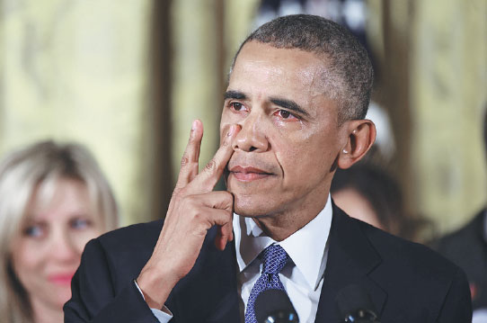 An emotional Obama unveils plan to cut gun violence