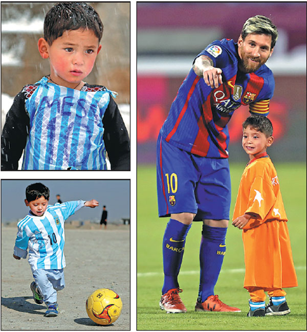 'IT'S A DREAM'Afghan boy finally meets idol Messi