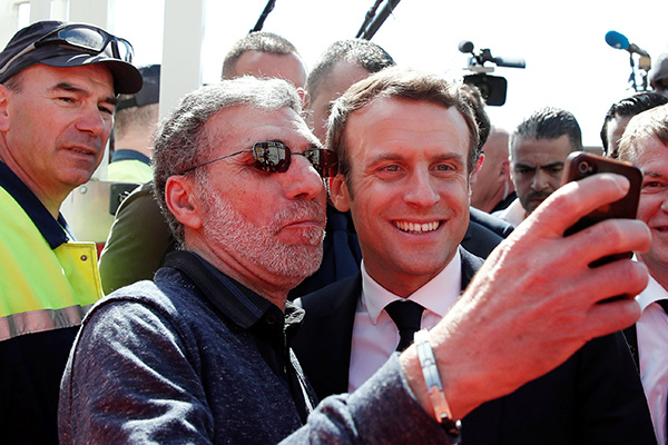 Polls pointing to Macron landslide