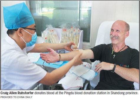 Donor inspires with free blood sacrifice