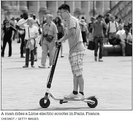 Lime's e-scooters now a hit in foreign countries