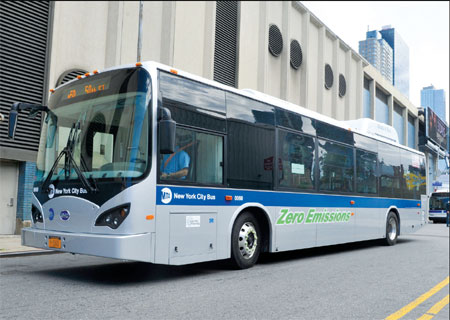 BYD's electric bus on Big Apple's streets