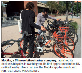 Mobike saddles up in DC with affordable rides