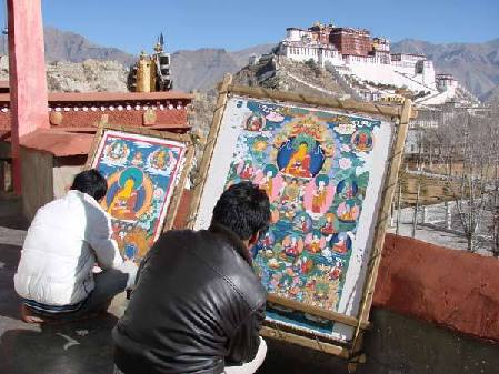 Holy mission to carry forward Tibetan thangka