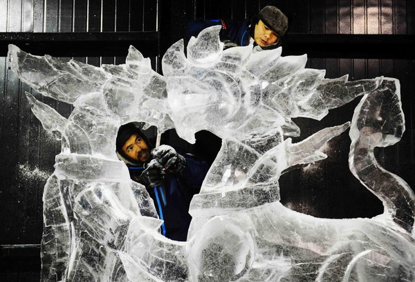 Ice sculpture competition in Harbin