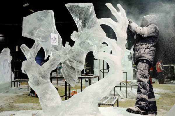 Ice sculpture competition in Harbin