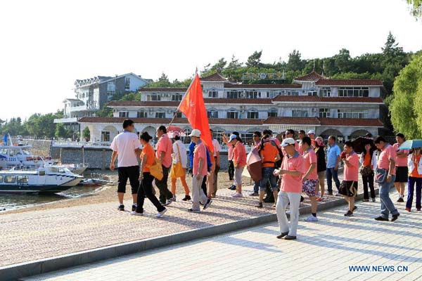 Tourism at Jingpo Lake in Mudanjiang, China's Heilongjiang