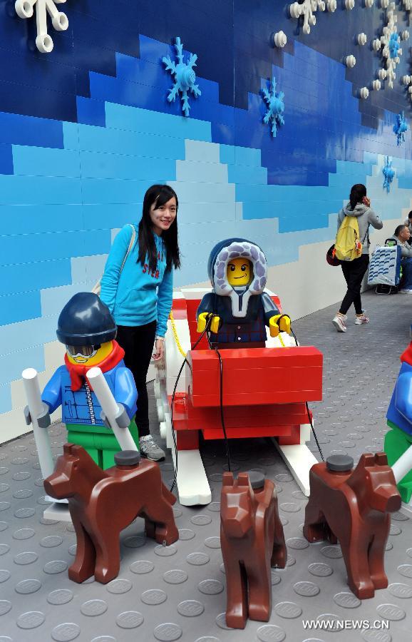 'Christmas village' built with building blocks opens in HK