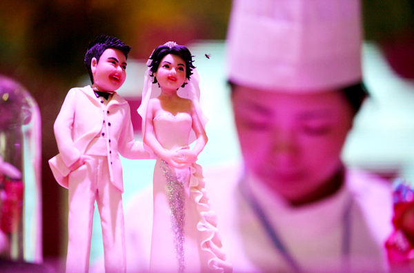 Romantic Dough Figurines on display at Wedding Expo