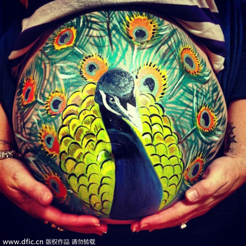 Baby bump paintings celebrate life