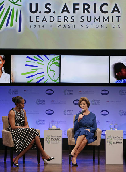 Two first ladies share tales of budding partnership