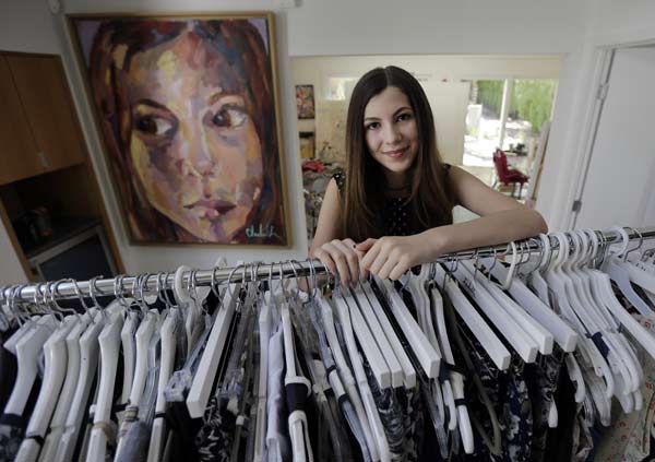 Fashion designer hits stride - at 13