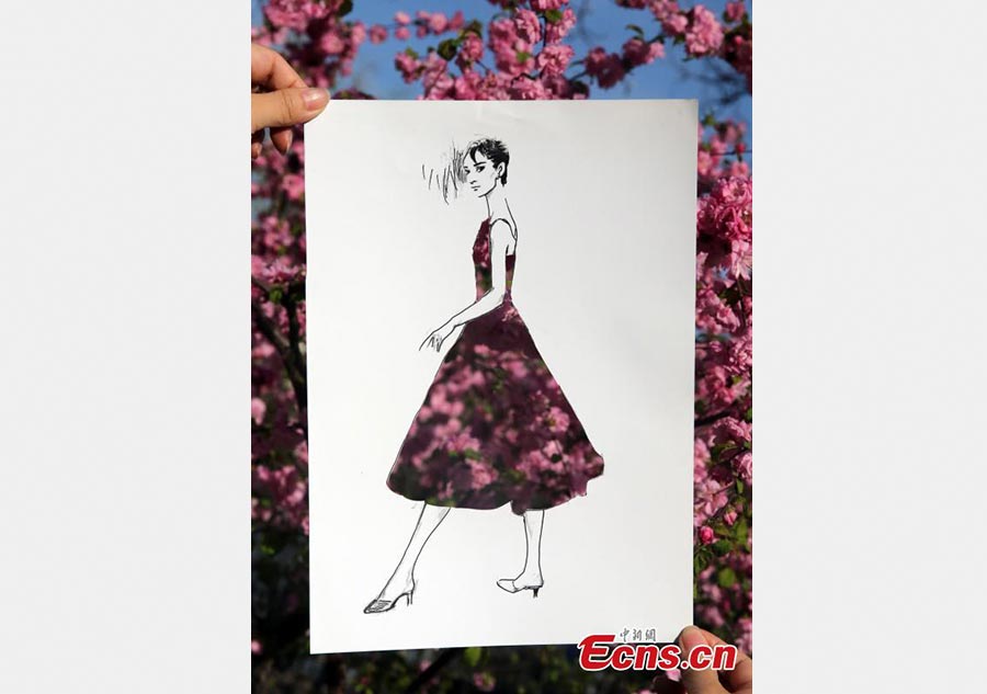 Beauties on paper dress in full blossoms
