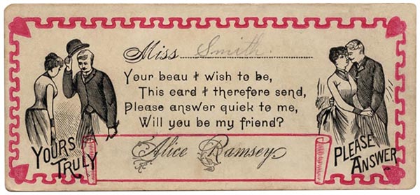 Romance in the air with calling cards