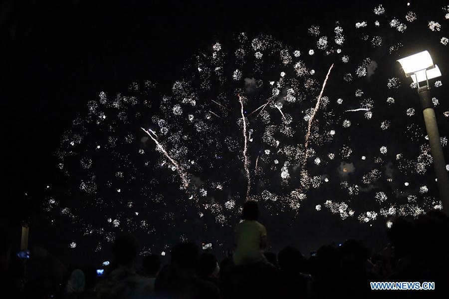 Taipei holds fireworks show to greet upcoming Chinese Valentine's Day