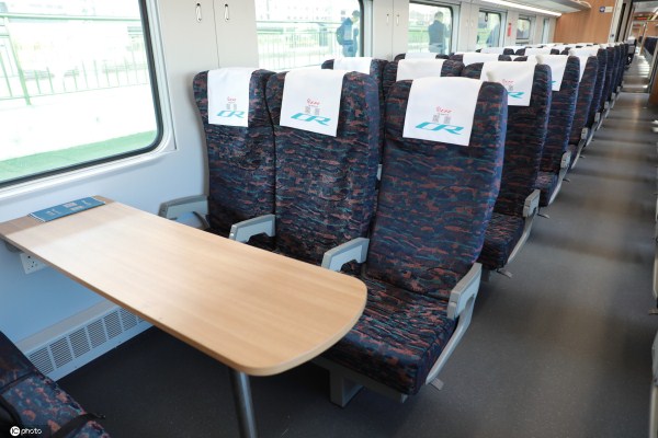 Green-colored Fuxing train debuts in NE China
