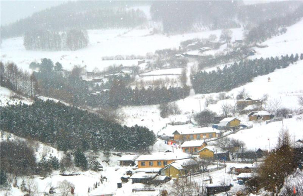 Amazing Songling snow village in winter
