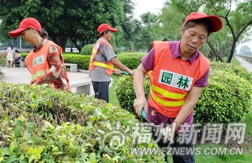 榕城16处园林小品开始现场施工　国庆节前可完工