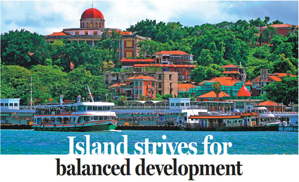 Island strives for balanced development