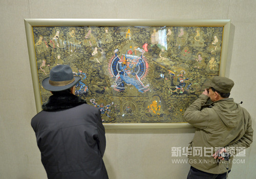 Thangka exhibition kicks off at Lanzhou city
