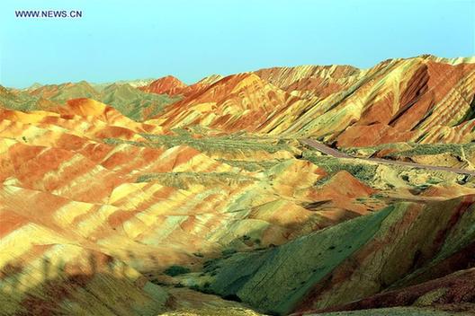 Amazing scenery of Danxia landform in China's Gansu