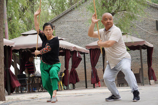Cave paintings inspire kung fu in NW China