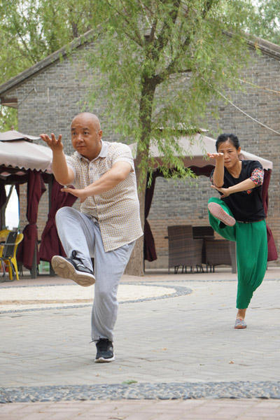 Cave paintings inspire kung fu in NW China