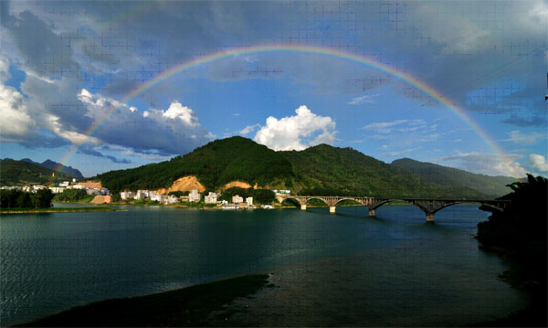 Picturesque views of Hongshui River show off after rain