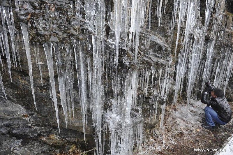 Rime scenery on Leigong Mountain in SW China