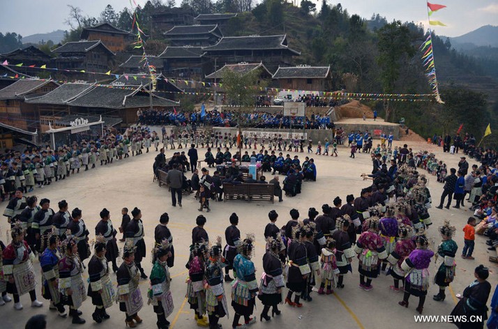 Dong ethnic group celebrate Spring Festival with singing and dancing