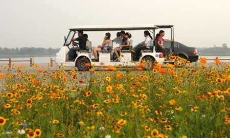 Waste landfill transformed to ecological park