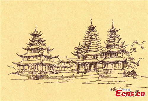 Professor devoted to hand drawing old villages