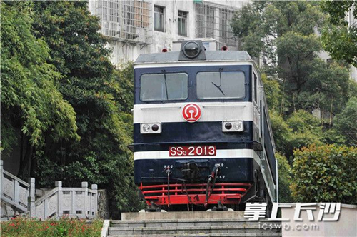Antique locomotives on display in Changsha