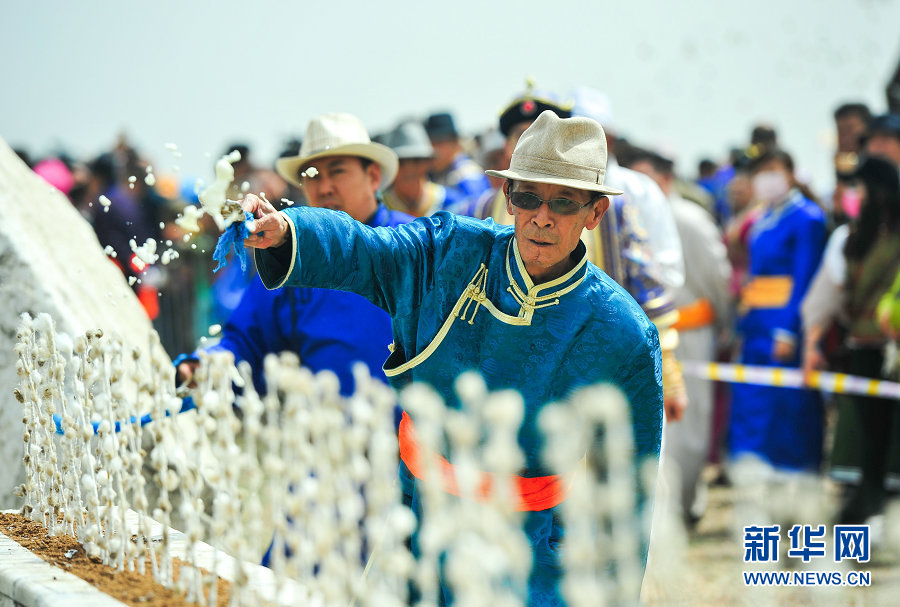 Ritual held at Mausoleum of Genghis Khan