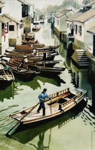 British man paints Zhouzhuang in watercolor - 1