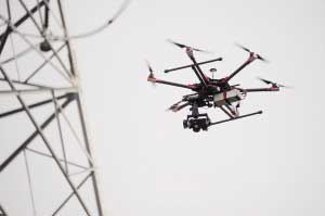 Drone patrol over power grids