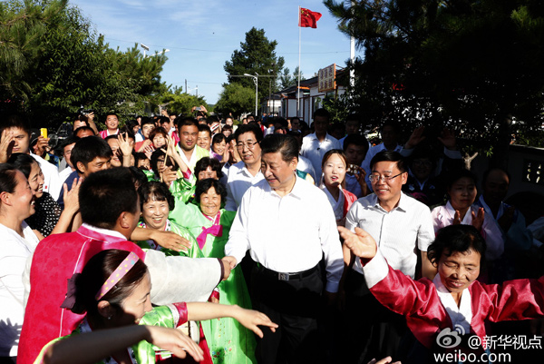 President Xi visits ethnic community in Jilin province