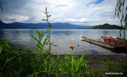Beautiful scenery of Lugu Lake in SW China's Yunnan