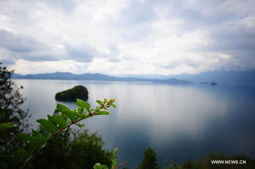 Beautiful scenery of Lugu Lake in SW China's Yunnan
