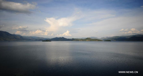 Beautiful scenery of Lugu Lake in SW China's Yunnan