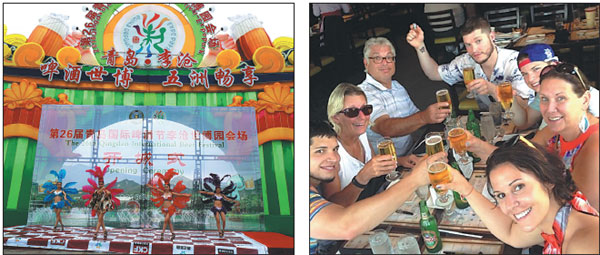 Qingdao special: International Beer Festival bottles formula for fun