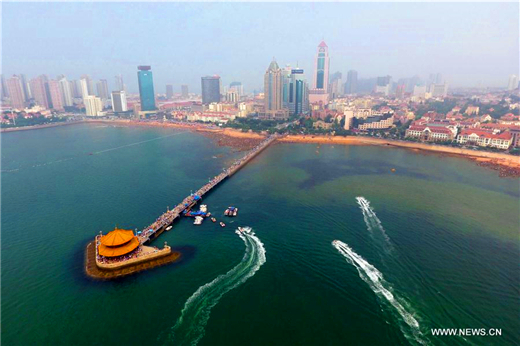 Development of China's costal city Qingdao in photos
